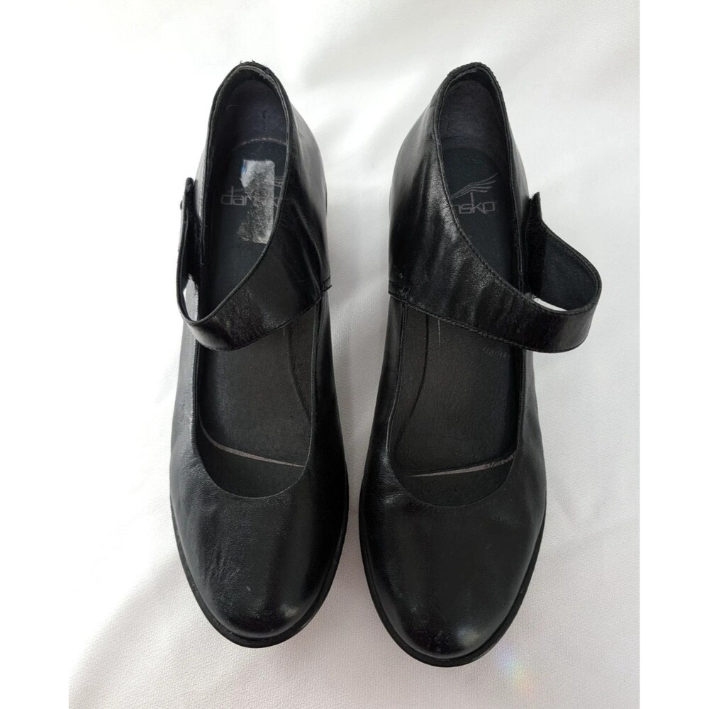 DANSKO Bess Kidskin Mary Jane Pumps Womens Black Leather Shoes Sz 41/10.5 - Picture 3 of 10